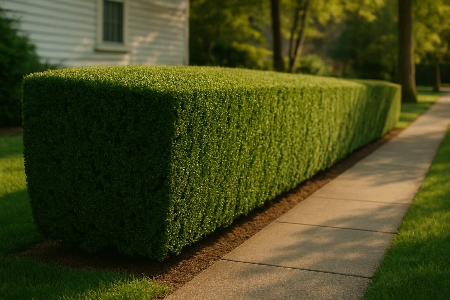 Hedge Trimming on a North Shore, Massachusetts property